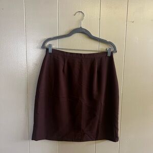 Chic Chocolate Brown Pencil Skirt
